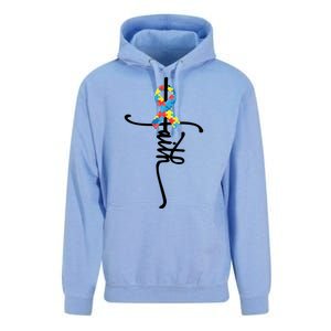 Autism Faith Puzzle Ribbon Unisex Surf Hoodie