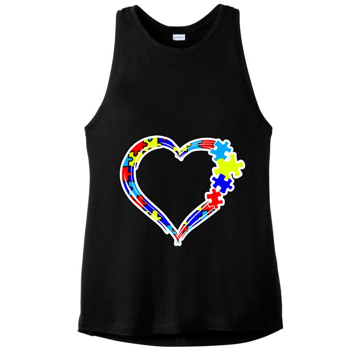 Autism Full Of Love Ladies PosiCharge Tri-Blend Wicking Tank