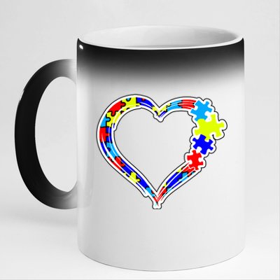 Autism Full Of Love 11oz Black Color Changing Mug