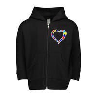 Autism Full Of Love Toddler Zip Fleece Hoodie