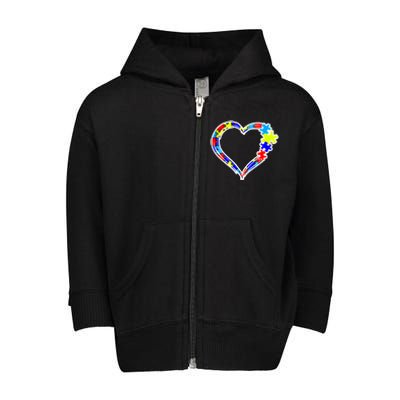 Autism Full Of Love Toddler Zip Fleece Hoodie