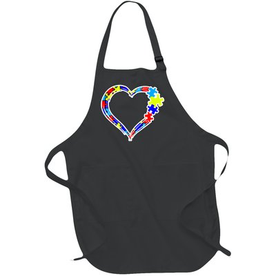 Autism Full Of Love Full-Length Apron With Pockets