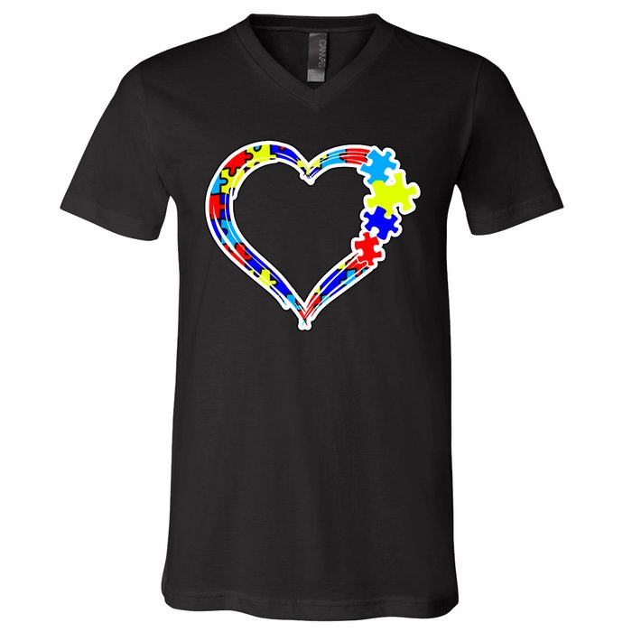 Autism Full Of Love V-Neck T-Shirt