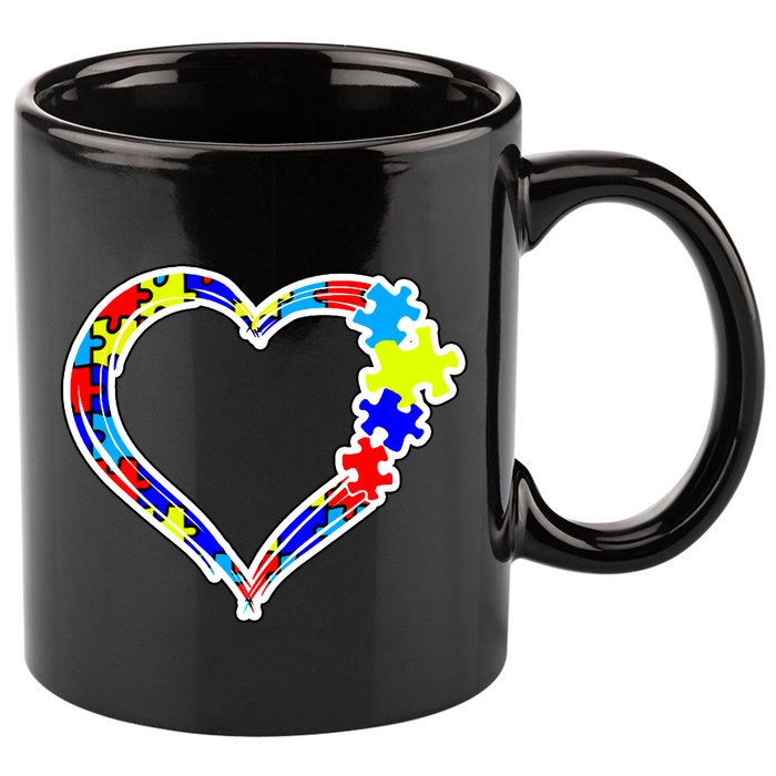 Autism Full Of Love 11oz C Handle Ceramic Mug