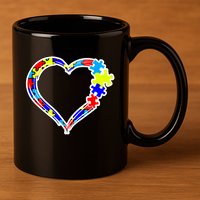 Autism Full Of Love 11oz C Handle Ceramic Mug