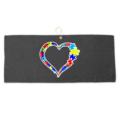 Autism Full Of Love Large Microfiber Waffle Golf Towel