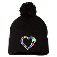 Autism Full Of Love Pom Pom 12in Knit Beanie