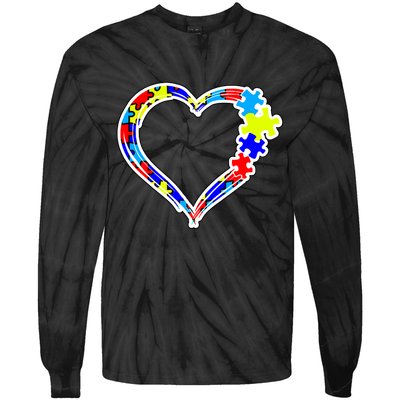 Autism Full Of Love Tie-Dye Long Sleeve Shirt
