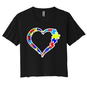 Autism Full Of Love Women's Crop Top Tee