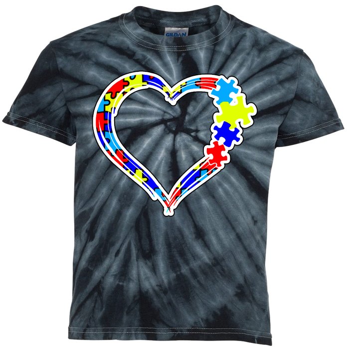 Autism Full Of Love Kids Tie-Dye T-Shirt