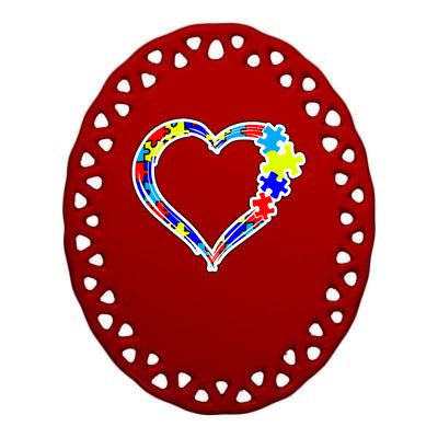 Autism Full Of Love Ceramic Oval Ornament