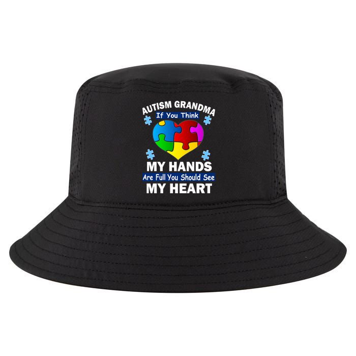 Autism Grandma My Hands Are Full You Should See My Heart Cool Comfort Performance Bucket Hat