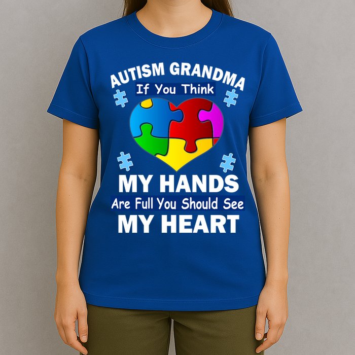 Autism Grandma My Hands Are Full You Should See My Heart T-Shirt