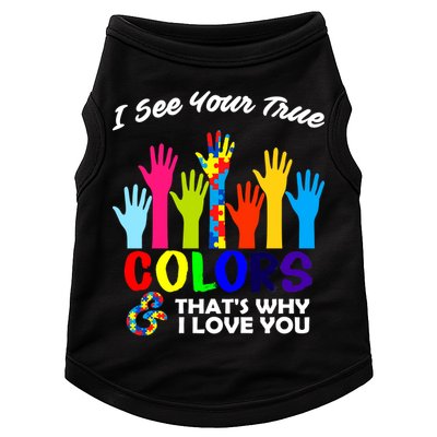 Autism Hand Of Puzzles See Your True Colors Doggie Tank
