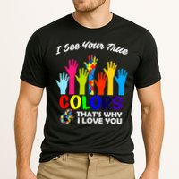Autism Hand Of Puzzles See Your True Colors Performance Shirt