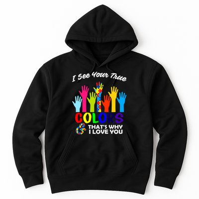 Autism Hand Of Puzzles See Your True Colors Hoodie