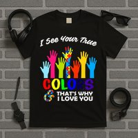Autism Hand Of Puzzles See Your True Colors T-Shirt