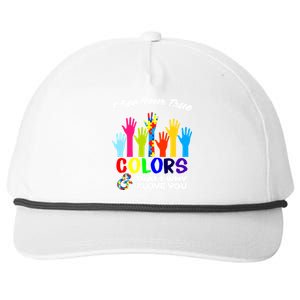 Autism Hand Of Puzzles See Your True Colors Snapback Five-Panel Rope Hat