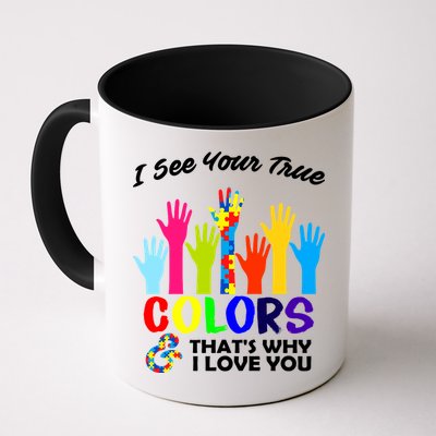 Autism Hand Of Puzzles See Your True Colors Mug