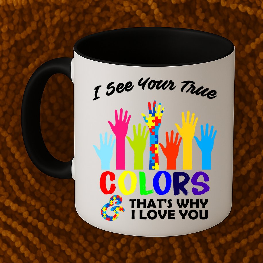 Autism Hand Of Puzzles See Your True Colors Mug