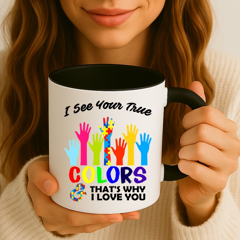 Autism Hand Of Puzzles See Your True Colors Mug