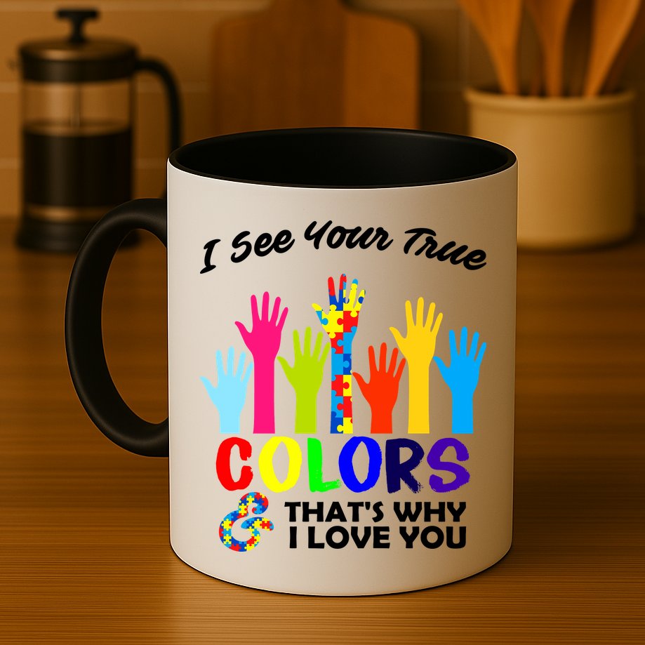 Autism Hand Of Puzzles See Your True Colors Mug