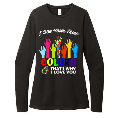 Autism Hand Of Puzzles See Your True Colors Womens CVC Long Sleeve Shirt