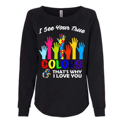 Autism Hand Of Puzzles See Your True Colors Womens California Wash Sweatshirt