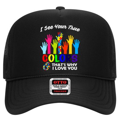 Autism Hand Of Puzzles See Your True Colors Trucker Hat