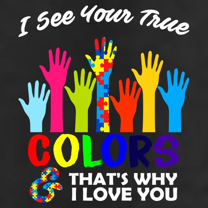 Autism Hand Of Puzzles See Your True Colors Golf Towel