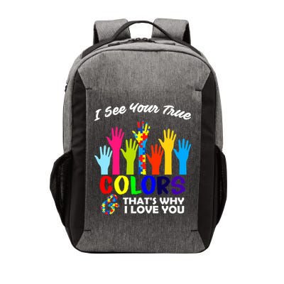 Autism Hand Of Puzzles See Your True Colors Vector Backpack