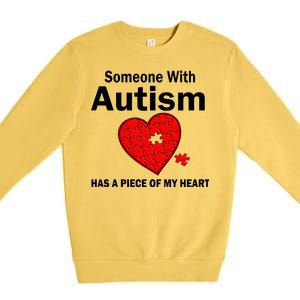 Autism Has A Piece Of My Heart Premium Crewneck Sweatshirt