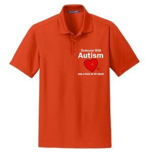 Autism Has A Piece Of My Heart Dry Zone Grid Polo