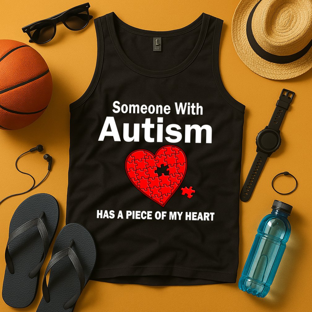 Autism Has A Piece Of My Heart Tank Top
