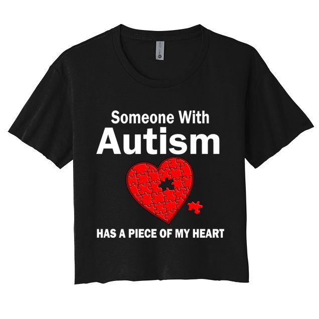 Autism Has A Piece Of My Heart Crop Top