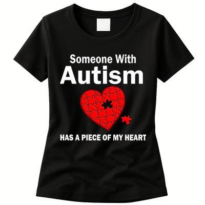 Autism Has A Piece Of My Heart Womens T-Shirt