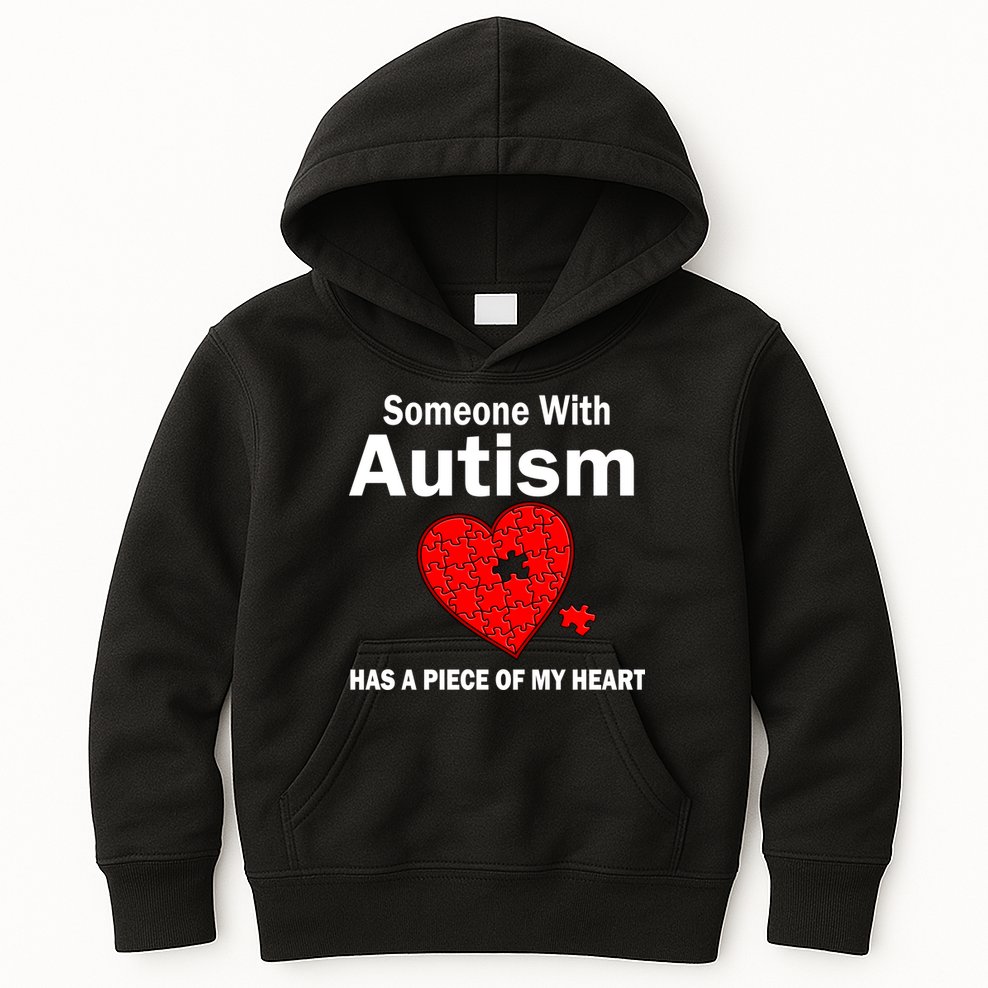 Autism Has A Piece Of My Heart Kids Hoodie