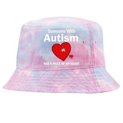 Autism Has A Piece Of My Heart Tie-Dyed Bucket Hat