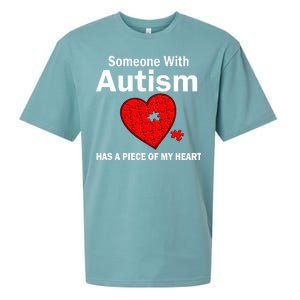 Autism Has A Piece Of My Heart Sueded Cloud Jersey T-Shirt