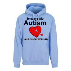 Autism Has A Piece Of My Heart Unisex Surf Hoodie