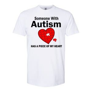 Autism Has A Piece Of My Heart Softstyle CVC T-Shirt