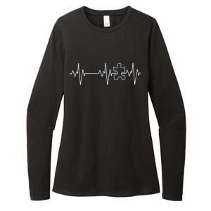 Autism Heartbeat Pulse Puzzle Womens CVC Long Sleeve Shirt