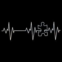 Autism Heartbeat Pulse Puzzle Cooling Performance Long Sleeve Crew