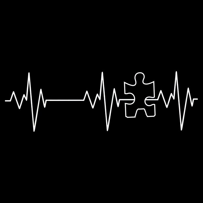 Autism Heartbeat Pulse Puzzle Crop Top