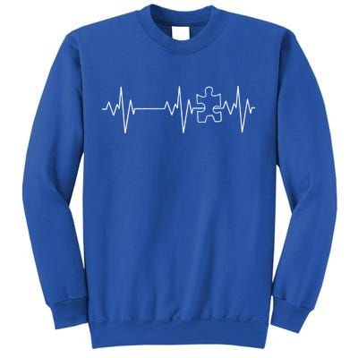 Autism Heartbeat Pulse Puzzle Sweatshirt