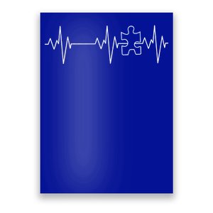 Autism Heartbeat Pulse Puzzle Poster