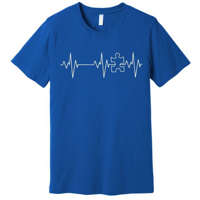 Autism Heartbeat Pulse Puzzle Premium T-Shirt