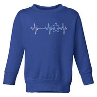 Autism Heartbeat Pulse Puzzle Toddler Sweatshirt