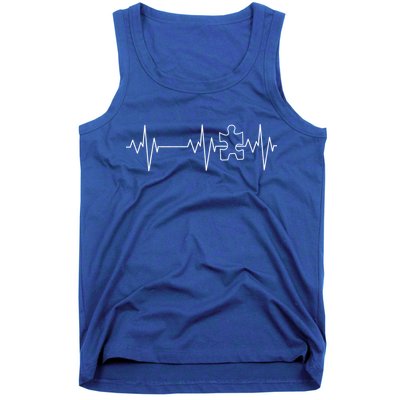 Autism Heartbeat Pulse Puzzle Tank Top