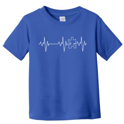 Autism Heartbeat Pulse Puzzle Toddler T-Shirt